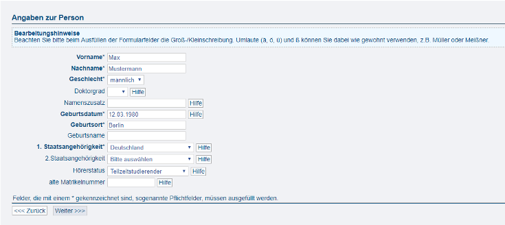 Fernuni hagen adresse ändern