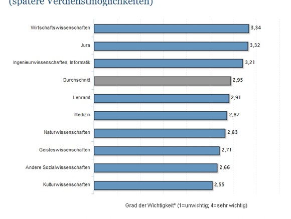 Was waren die Motive bei der Wahl Ihres Studienfachs?