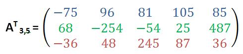 3x5-Matrix transponieren