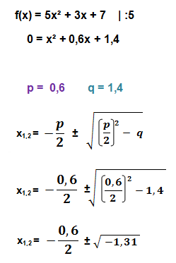 p-q-Formel Beispiel