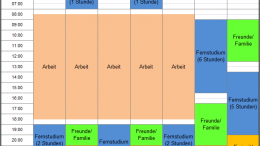 Zeitplan Fernstudium