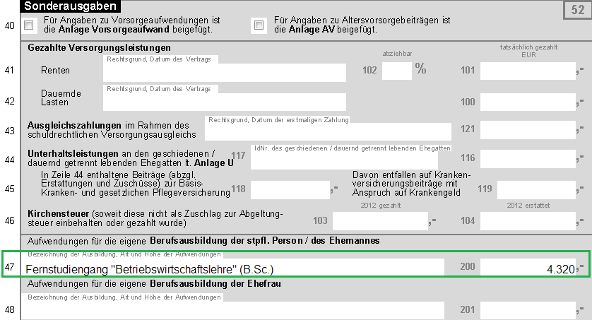 Fernstudium als Sonderausgaben absetzen