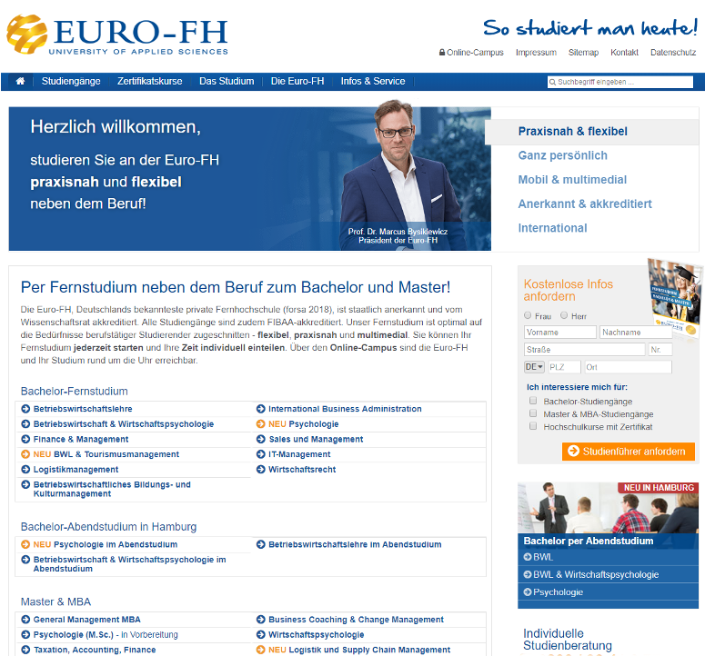 Fernstudium an der Euro-FH